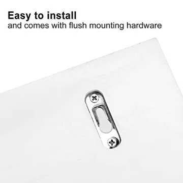 Lwenki Key & Mail Holder for Wall - Rustic Natural Paulownia Wood, 4 Double-Hook Hangers - Wall Mounted Organizer for Decor, Bags, Accessories - Hardware & Manual Included (White)