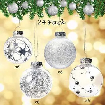 Sparkling Joy joz Christmas Ball Ornaments - Shatterproof Set