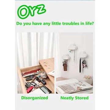 Creative and Colorful Decorative Cloud-Shaped Magnet Keychains, Perfect for Door, Entryway Decorative Wall Mount Holder for Key (Pink)