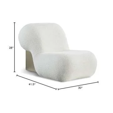 Meridian Quadra Modern Cream Boucle Accent Chair