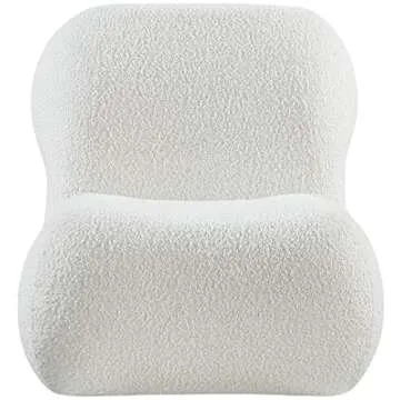 Meridian Quadra Modern Cream Boucle Accent Chair