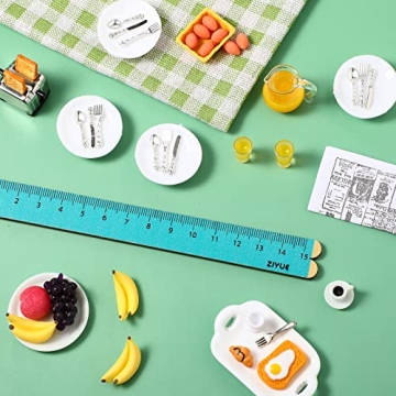 44 Piece Miniature Breakfast Set for Dollhouse Play