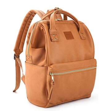 Kah&Kee Leather Backpack - Stylish 15" Laptop Bag
