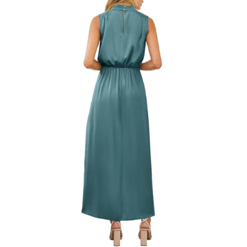 Elegant BTFBM Sleeveless Satin High Split Cocktail Dress