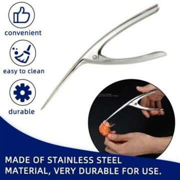 ELEDUCTMON Shrimp Deveiner Tool - Premium Seafood Peeler