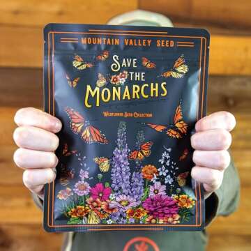 Wildflower Seeds Bulk, 100,000 Non-GMO Heirloom Wildflower Seeds Mix, Save The Monarchs Wild Flowers...
