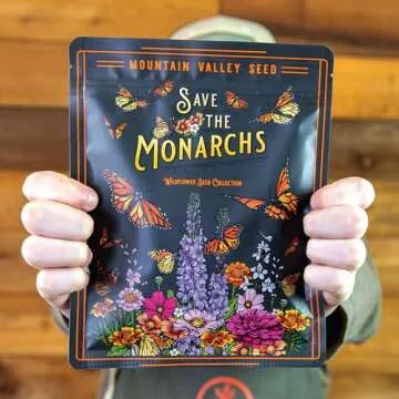 Wildflower Seeds Bulk, 100,000 Non-GMO Heirloom Wildflower Seeds Mix, Save The Monarchs Wild Flowers...