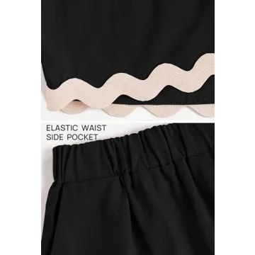 ZESICA Women's Summer 2 Piece Pajama Set for Lounging and Beach Wear