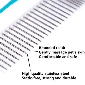 Stainless Steel Pet Comb - Ergonomic & Efficient Grooming