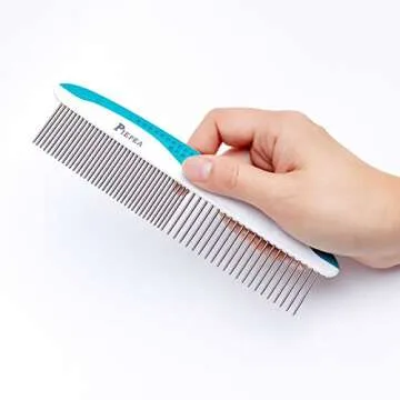 Stainless Steel Pet Comb - Ergonomic & Efficient Grooming