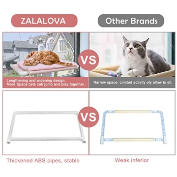 ZALALOVA Cat Window Perch: Sturdy Cat Bed for Indoor Cats