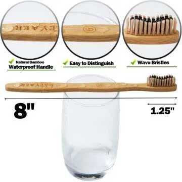 paeyaer 20 Count Bamboo Toothbrushes (Soft+Medium), Natural Wood Toothbrushes Bulk, Eco-Friendly, BPA Free, Biodegradable & Compostable Charcoal Wooden - Reusable Travel Toothbrushes