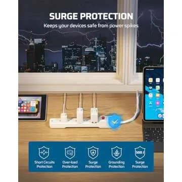 Top-tier DEWENWILS 6-Outlet Surge Protector, 10FT Cord