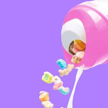 CRUNCHCUP XL Pink - Portable Plastic Cereal Cups for Breakfast On the Go, To Go Cereal and Milk Cont...