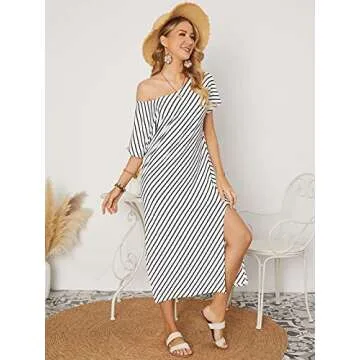 Stylish Off the Shoulder Maxi Dress for Summer Events