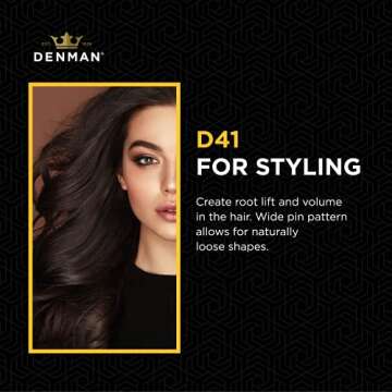 Denman Hair Brush for Curly Hair Styling and Detangling