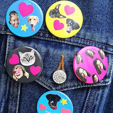 My Sticker Face Blank Buttons, DIY Buttons, Design a Button - 2 Pack, 8 1.75" Buttons