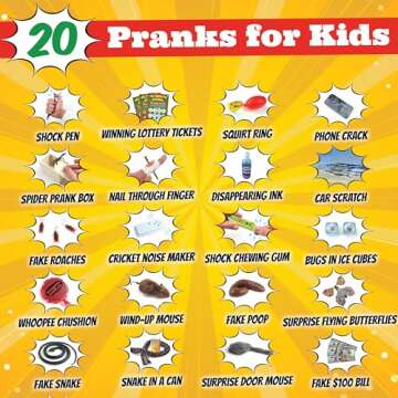BLOONSY Prank Kit | 20 Ultimate Practical Jokes & Pranks for Kids | Prank Toys Pack Set Box for Gift...