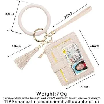 COOLANS Wristlet Keychain & Credit Card Holder for Women