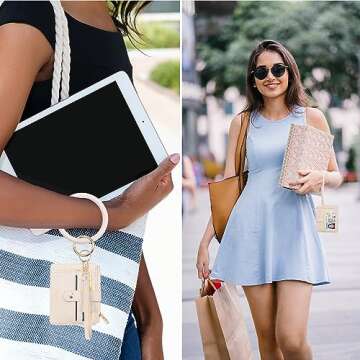 COOLANS Wristlet Keychain & Credit Card Holder for Women