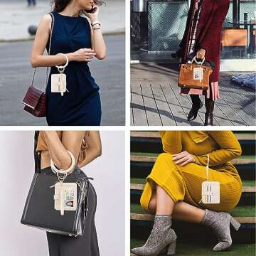 COOLANS Wristlet Keychain & Credit Card Holder for Women