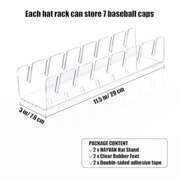 HAYVAN Cap Holder 2 Pack - Organize Baseball Caps Easily