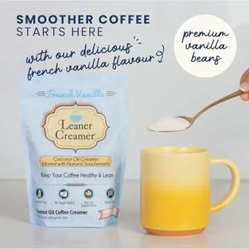 Leaner Creamer Coconut Oil Coffee Creamer French Vanilla 9 87 oz 280 g