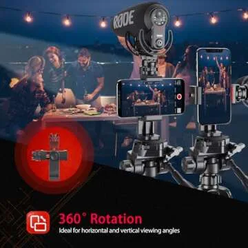 Zeadio Smartphone Stabilizer, Vlogging Hand Grip Video Holder Rig Handle Travel Selfie Stick with Clamp Mount for All iPhone and Android Mobile Cell Phone