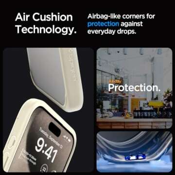 Spigen Ultra Hybrid Designed for iPhone 15 Pro Max Case (2023) [Anti-Yellowing], [Military-Grade Protection] - Mute Beige