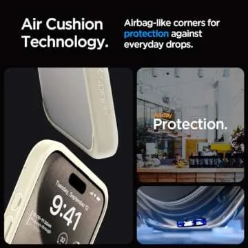 Spigen Ultra Hybrid Designed for iPhone 15 Pro Max Case (2023) [Anti-Yellowing], [Military-Grade Protection] - Mute Beige