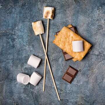 112 Piece S'mores Kit - Makes Up To 24 S'mores - Includes 30" Roasting Sticks, Chocolate, Graham Cra...