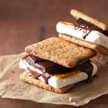 112 Piece S'mores Kit - Makes Up To 24 S'mores - Includes 30" Roasting Sticks, Chocolate, Graham Crackers, and Marshmallows - Perfect For Camping, Outdoor Fire Pits, Birthday Parties