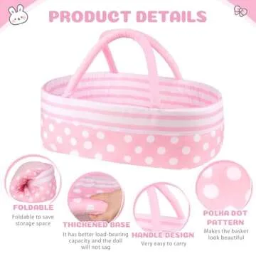 BABESIDE 8 Pcs Reborn Baby Doll Clothes with Bassinet for 17-22 Inch Baby Dolls, Baby Doll Accessories and Doll Clothes Outfit fit Newborn Baby Doll Girl, Babies Pretend Play Set (Not Doll)