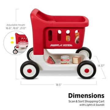 Interactive Radio Flyer Shopping Cart for Kids