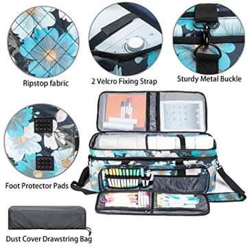 AMOIGEE Double-Layer Carrying Case for Cricut Maker 3, Explore Air 2, Explore 3, Die Cut Machine,Car...