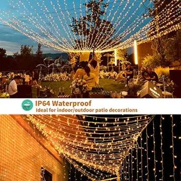 YEOLEH String Lights Curtain USB or Battery Powered,Bedroom Fairy Curtain Lights for Wedding Wall Bedroom Halloween Christmas Decorations with Timer (Warm White,7.9Ft x 5.9Ft)