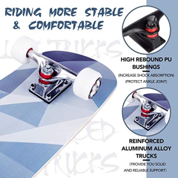 METROLLER Beginner Skateboard Durable Stylish Ready to Ride