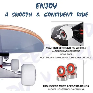 METROLLER Beginner Skateboard Durable Stylish Ready to Ride