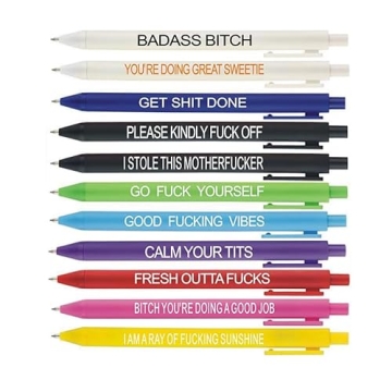 Cityhermit 11Pcs Funny Adult Ballpoint Pen Set - Hilarious Office Gifts