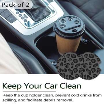 FJyuanqi Non-Slip Car Coasters - Universal Elegant Design