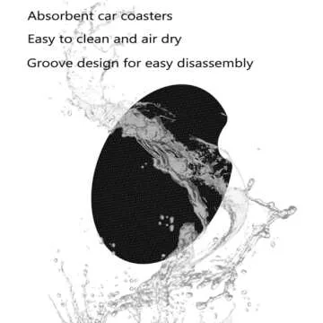FJyuanqi Non-Slip Car Coasters - Universal Elegant Design