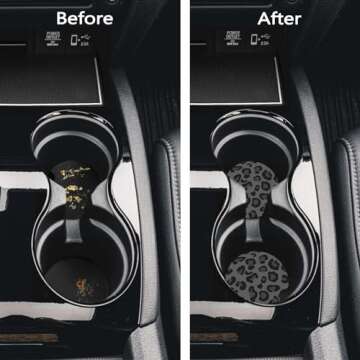 FJyuanqi Non-Slip Car Coasters - Universal Elegant Design