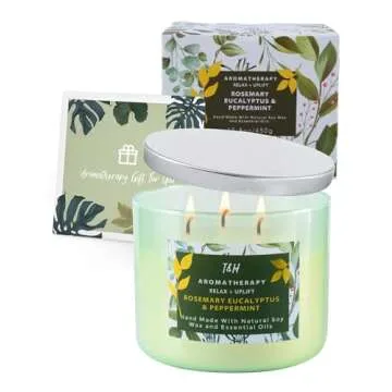 Rosemary Eucalyptus Peppermint Candle - 3 Wick Relaxation