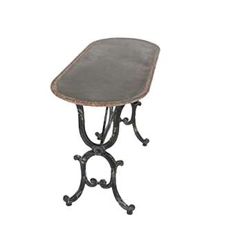 Deco 79 Metal Console Table with Distressed Accents, 45" x 18" x 29", Gray, LARGE SIZE