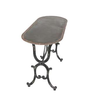 Deco 79 Metal Console Table with Distressed Accents, 45" x 18" x 29", Gray, LARGE SIZE