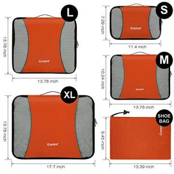 Gonex Packing Cubes for suitcase, 9 Set Lightweight Travel Luggage Packing Organizers with Laundry Bags Travel Essentials Travel Bags for Carry on Suitcases