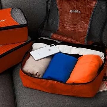 Gonex Packing Cubes for suitcase, 9 Set Lightweight Travel Luggage Packing Organizers with Laundry Bags Travel Essentials Travel Bags for Carry on Suitcases