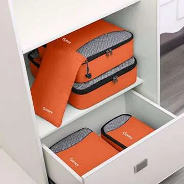 Gonex Packing Cubes for suitcase, 9 Set Lightweight Travel Luggage Packing Organizers with Laundry Bags Travel Essentials Travel Bags for Carry on Suitcases