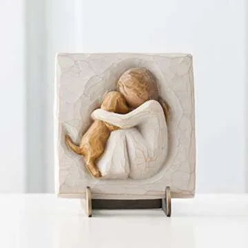 Willow Tree Truly a Friend Hand-Painted Plaque for Dog Lovers