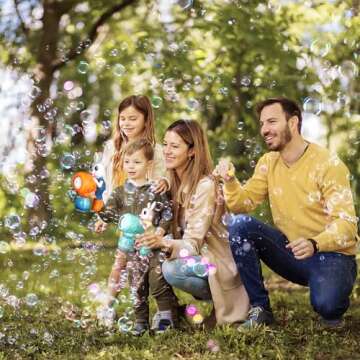 Fun Rabbit Bubble Guns for Kids - 2 Pack with Solutions